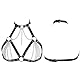 WENTPOL Leder Harness Lingerie Bondageset Riemenbody Brustgurte Fetisch Erotik Reizwäsche SM Fesseln Sexspielzeug für Frauen Einstellbare Erotische Dessous-Set BDSM Fesselset