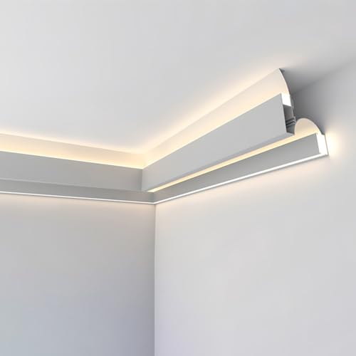 Diffuseur LED incurvé de 4m pour moulure et éclairage indirect