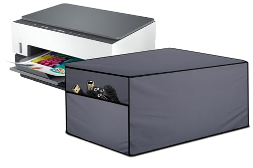 The Furnishing Tree Polyester Waterproof & Dustproof Printer Cover – Compatible with PIXMA Canon E470 Printers, Grey , Dimensions in DxWxH - ( 33x45x15 CM)
