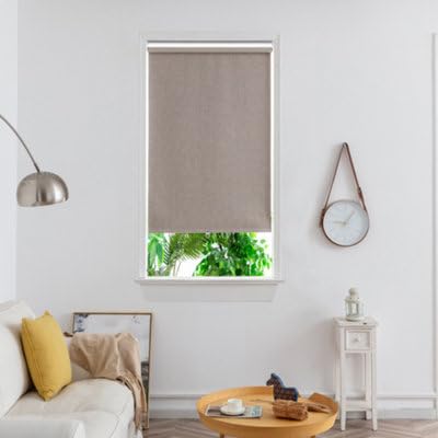 GoodHome Store Enrouleur occultant sans perçage Novan Taupe 90 x 240 cm