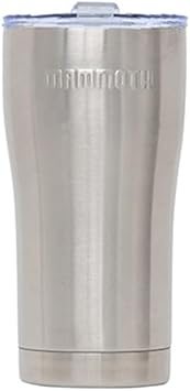 Mammoth Rover 20oz Stainless Steel Tumbler, Double Wall Vacuum Insulated Tumbler with Lid, Great for On the Go, in Stainless Steel