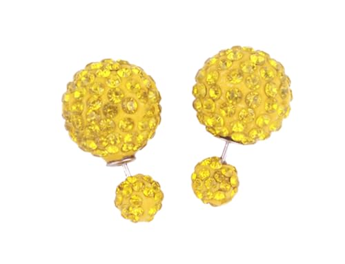 Ear Studs Jewelry Women 's Luxury Colorful Crystal Ball Stud Earrings Fashion Ladies Piercing Stud Earrings Birthday Gifts