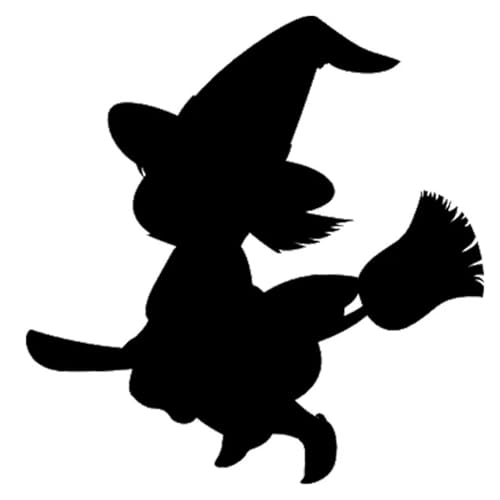 Bildekaler Söt liten flicka Ridkvast Mode PVC Bilkaross Fönsterdekoration Dekal Tillbehör Kreativ Vattentät(Black,16cm*15cm)