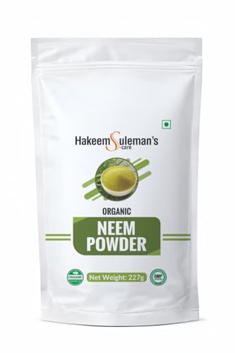 HAKEEM SULEMAN'S S-CARE Organic Neem Powder Ayurvedic Herb for Skin and Hair Resealable Zip Lock...