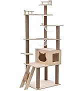 Amazon | BTM キャットタワー 宇宙船付き 猫タワー ファブリック 夏用