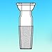ACE GLASS 5128-11 Series Standard Taper Inner to O-Ring Joint Adapter, 15 mm O-Ring, 19/22 Inner Joint