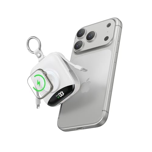 Portable Charger, 10000mAh 22.5W Fast Charging Power Bank with Built-in Cables, Travel Essentials Battery Pack with LED Display for iPhone, Portable iWatch Charger for 11/10/9/8/7/6/5/4/SE/U