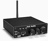 Fosi Audio 2.1CH Bluetooth 5.0 Power Amplifier 320W Mini Hi-Fi Stereo Audio Treble Bass Control...