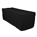 5 Feet Black Tablecloth Fitted Polyester Table Cover Wedding Banquet Event Tablecloth Black