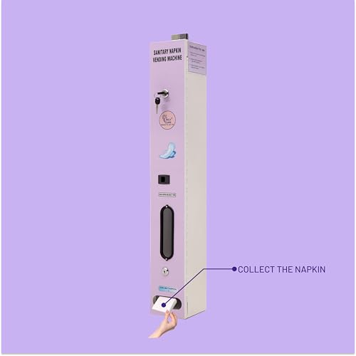 Image of By VP Industries (Manual Operated | Capacity-50 Pads) Sanitary Napkin Vending Machine Vartical| Operates by inserting a 5 Rs coin and rotate a knob @ 360 degrees to dispense a napkin