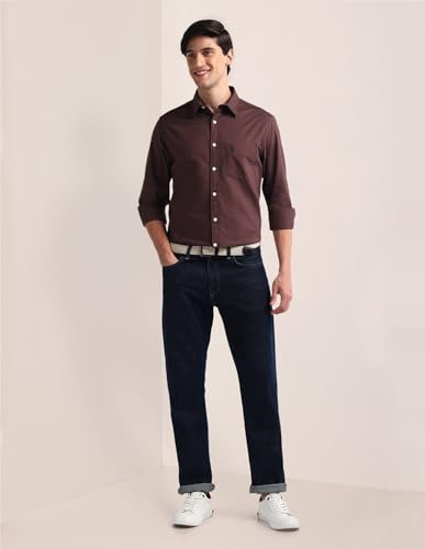 Image of U.S. Polo ASSN. Men's Solid Cotton Dobby Tailored Fit Shirt