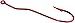 Tru Turn 063ZS 1/0 Worm Hooks, Red