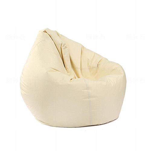 Bolsa de almacenamiento de animales de peluche, funda impermeable para silla, color sólido, bolsa de puf Oxford para juguetes (beige)