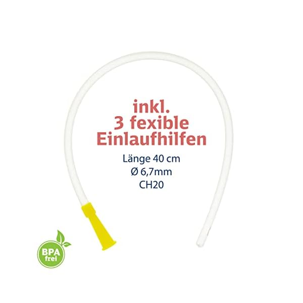 Dr. Wunder® Premium Einlaufset 1-Liter inkl. 3x Darmrohr (40cm) – Made in Germany | hochwertiges Irrigator Komplett-Set zur hygienischen Darmreinigung | BPA-frei | mit detaillierter Anleitung – Bild 3