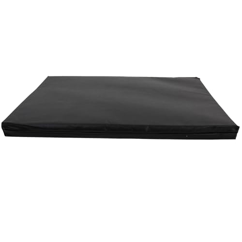 Actiaspet Heavy Duty Waterproof Dog Crate Bed with Hard Wearing 1000D Polyester Faux Leather Outer (Black Medium)