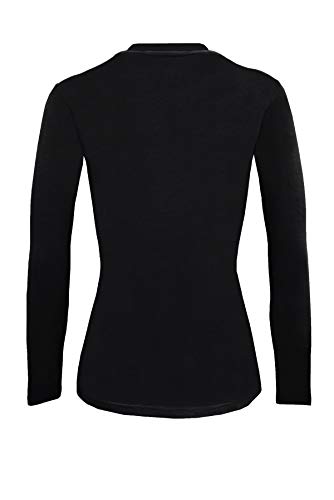 Natural Uniforms Women's Under Scrub Tee Crew Neck Long Sleeve T-Shirt (Black, Small)