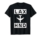 Ruta de avión LAX a HND Los Ángeles Tokio Camiseta