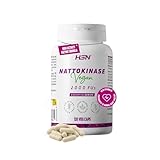 HSN Nattokinasa 20000 FUs/g | 120 Cápsulas Vegetales de Liberación Retardada | Pura Enzima Nattoquinasa Origen Natural: Nato (Extracto de Soja Fermentada) | No-GMO, Vegano, Sin Gluten
