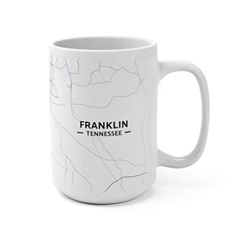 Franklin, Tennessee TN Map Mug (15 oz)