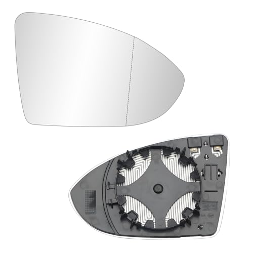 Right Side Wing Mirror Glass for VW Golf MK7 2013-2020 Car Replacement Glass Heated with Support Plate Door Mirror Compatible with Lamando 2015-2018 Touran L 2016-2018 (OEM: 5G0857522)