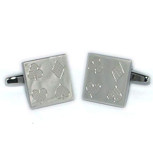 Mancuernillas grabadas Naipes Talla Única miniatura 1