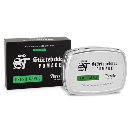 Störtebekker® Premium Pomade Sándalo - Pomada para hombre 'Torreto Series' con base aceite – Medio agarre – Brillo medio – Cera para el pelo 125 ml – Barbershop Hair Pomade Oil Based – Made in GER