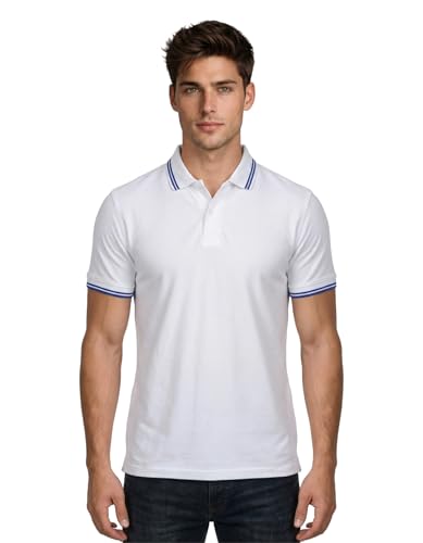 Image of AWG ALL WEATHER GEAR Rich Cotton Polo T-Shirt | Half Sleeve Classic Fit | Soft Breathable Solid Tee | Casual & Office Wear | Comfortable Everyday Cotton Polo | Mens Tshirts