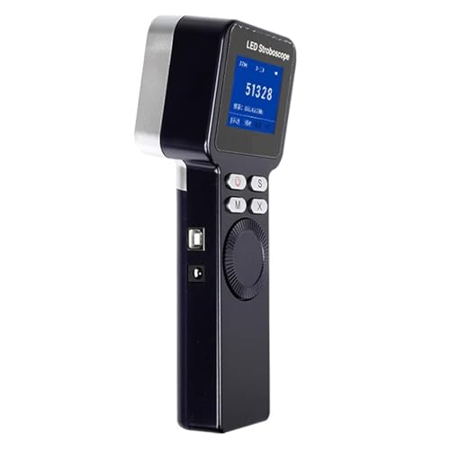 Vituord Handheld Stroboscope, LED Digital Strobe Light Tachometer, Range 1-999999 RPM, Non Contact Motor Engine Speed Analyzer, Rechargeable, for Gears, Tires to Measure