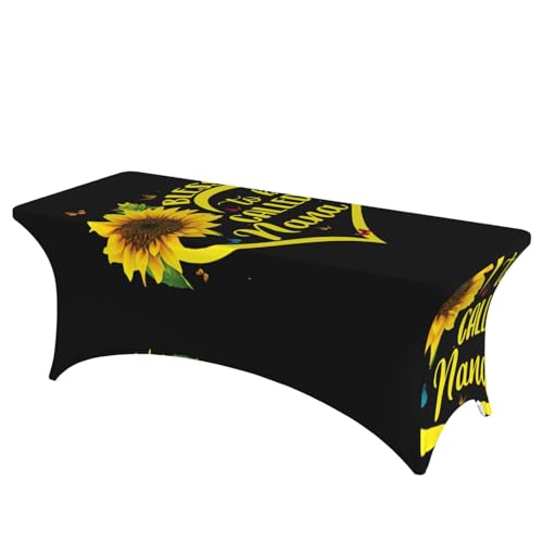 Nappe extensible tournesol 1,8m en élasthanne lavable pour table de buffet