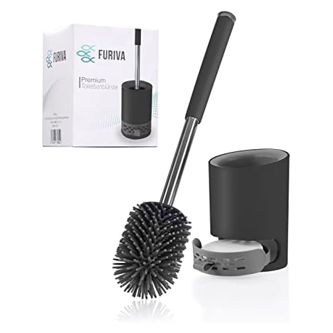 Toilettenbürste - Klobürste Silikon mit Wandmontage ohne Bohren Cover