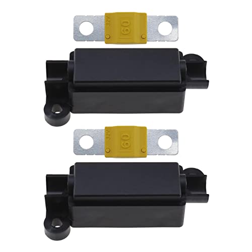 EMSea 2pcs Porte-fusibles Midi et 2pcs Fusibles Midi 60Amp pour Voitures Camions Véhicules de Construction Machines Agricoles Bus Caravanes