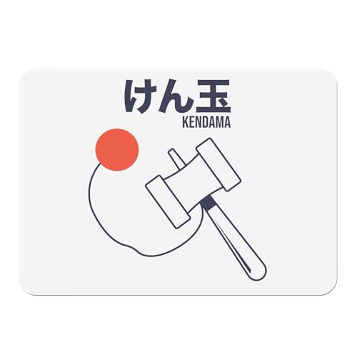 Napperons blancs au motif de kendama pour table en liège