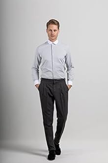 Jack Martin London Shirt with round collar for men, slim fit business shirts and casual shirts with round collar, shirt in retro style