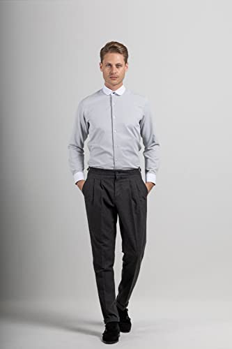 Jack Martin London Shirt with round collar for men, slim fit business shirts and casual shirts with round collar, shirt in retro style