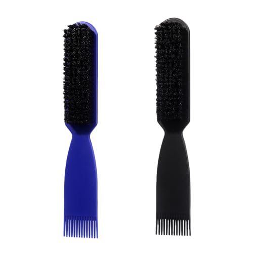 2pcs Beard Brush | Pocket Comb for Men for Beard Grooming, Fine & Coarse Teeth, 7.3 Inches Long, Hair Styling & Moustache Care | Compact Comb, Portable Mens Accessories