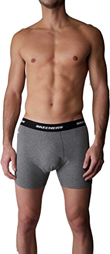 Skechers Men's 5" Boxer Brief No Fly Front with Built in Pouch Support, 3-Pack4