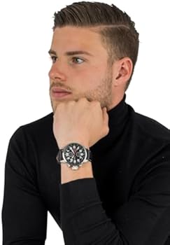 Relógio masculino Invicta I-Force 3332, pulseira de couro, preto