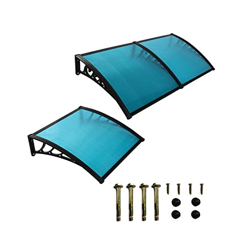Auvent de porte incurvé résistant aux intempéries abri de toit de terrasse anti-UV 80x100cm