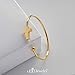 555Jewelry Stainleses Steel Cross Symbol Religious Symbol Religion Christian Catholic Open Cuff Fashion Fine Jewelry Accessory Womens Bangle Bracelet, Yellow Gold