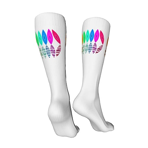 Retro Graphic Rowing Knee High Socks For Women Long Tube Socks Athletic Compression Socks Unisex High Socks Girls2