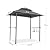Outdoor Grill Gazebo 8 x 5 Ft, Shelter Tent, Double Tier Soft Top Canopy and Steel Frame with Hook and Bar Counters, Grey