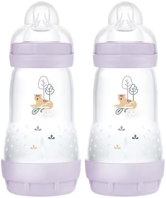 Image of MAM Easy Start Anti-Colic Baby Bottle - 9oz, Medium Flow, BPA-Free, 2+ Months (Pack of 6)