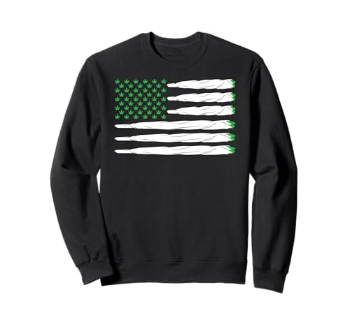 Blunt American Flag Weed Marijuana Cannabis USA T-Shirt Gift Sweatshirt
