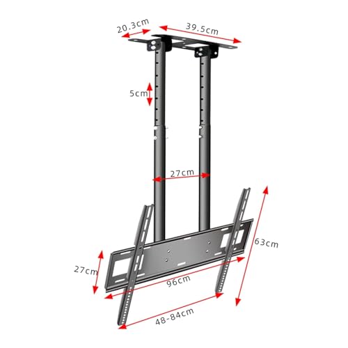 Support de montage TV plafond réglable pour écran de 50 à 100 pouces