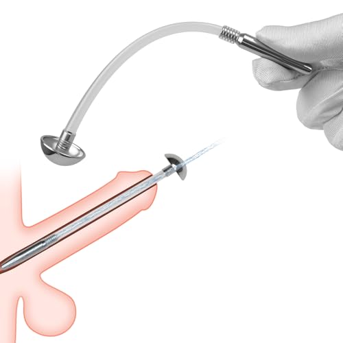 Image of Romi Chastity Device Cock Cage Accessories Catheter Urethral Sound Hollow Silicone Urethral Tube Stainless Steel Penis Plug Male Sex Toys