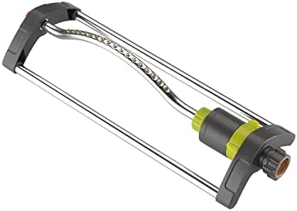 HH Together Metal Oscillating Garden Sprinkler 17 Clog-Resistant Brass Nozzles and Rust-Proof Aluminum Base, Large Area Watering Coverage, Great for Lawn, Front or Back Yard Sprinkling