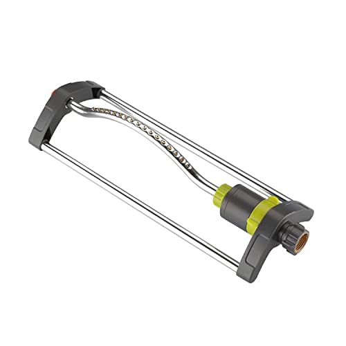 Hh Together Metal Oscillating Garden Sprinkler 17 Clog-Resistant Brass Nozzles And Rust-Proof Aluminum Base, Large Area Watering Coverage, Great For Lawn, Front Or Back Yard Sprinkling #TOP18