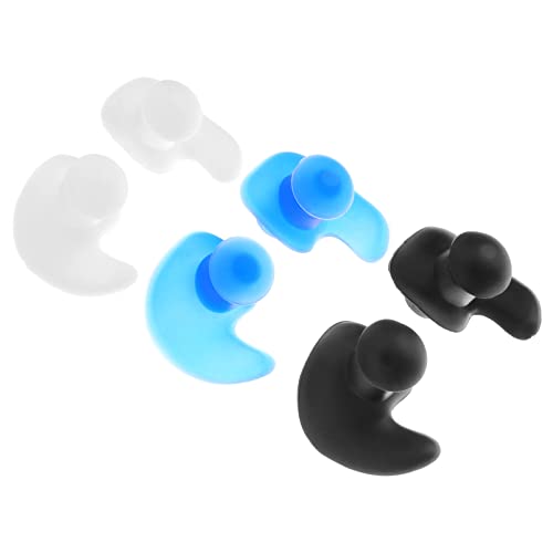 GARVALON 防水水泳用耳栓 3ペアパッケージ 小型軽量 耳に水が入るの防ぐ 再利用可能 日常使用 家族や友人への贈り物に