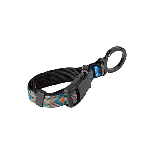 Image of KAVU Skeena Extension Strap With Buckle and Carabiner - Elastic Backpack Luggage -Teal Geo