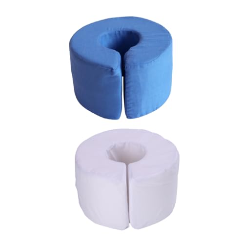 NOLITOY Foot Leg Elevation Pillow Patient Turning Device Pressure Prevention Comfortable Bed Rest 2 Pack White/Blue